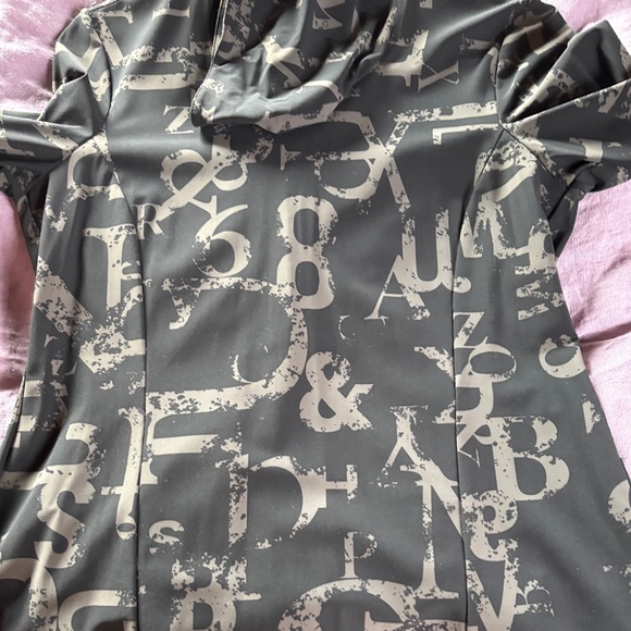 Porto San Francisco Gray and black long sleeve cowl neck top Size 1 - Picture 6 of 11